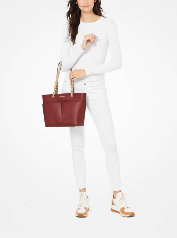 Damske Prenosná Taška Michael Kors Bedford Medium Pebbled Leather Hnede - Kabelky Michael Kors Obchod | VXYAI-0816